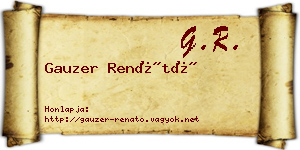 Gauzer Renátó névjegykártya